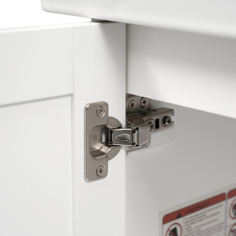 20.3'' Modern Bathroom Vanity With Ceramic Sink, White
