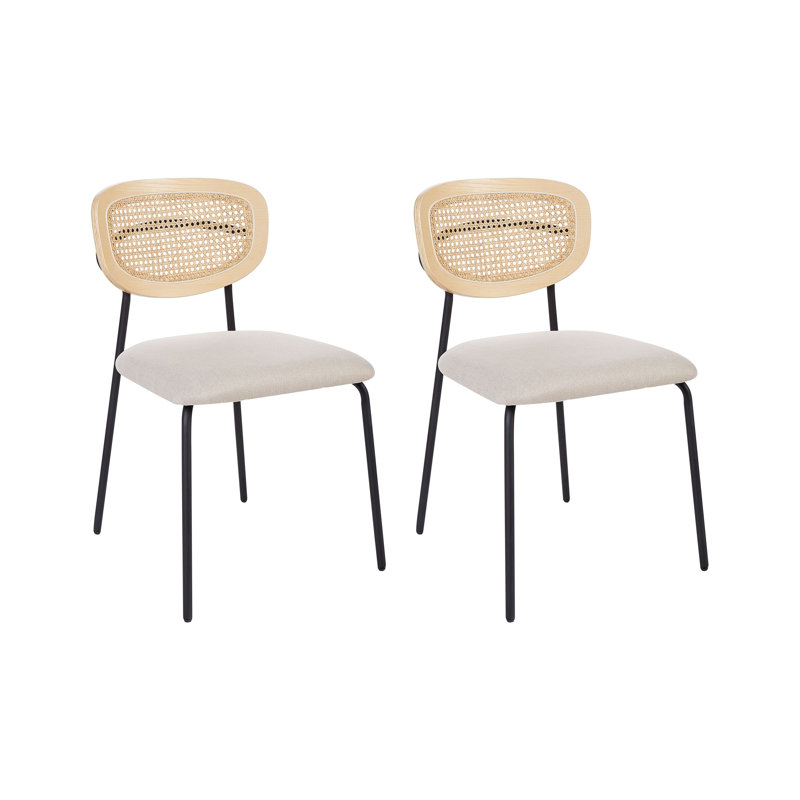 Altonette 19.29cm H Polyester Upholstered Full Back Side Chair, Beige