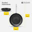 Good Food in partnership with Tower Hard Anodised Frying Pan, 10x Stronger Superior Ceramic Coating, Induction Compatible, Grey-110665543