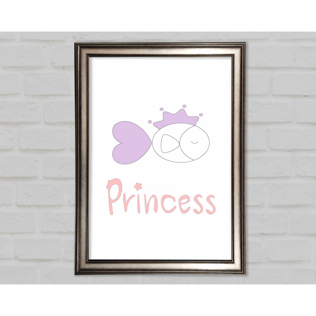 Prinzessin Fisch Gerahmter Druck