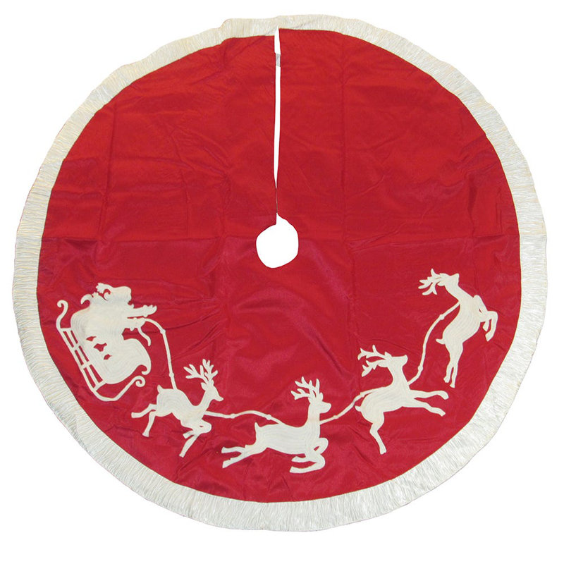 Jupe d’arbre à broderie santa