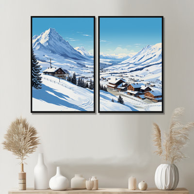 Alpine Mountains Solitude Winter Glow II - Traditional Wall Art