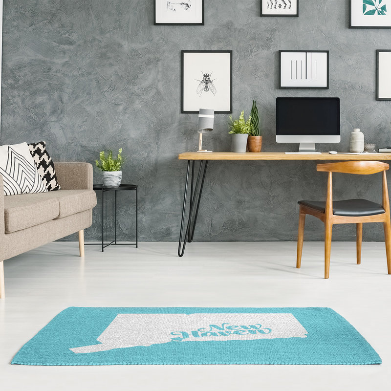 Tapis de new refuge connecticut area blue, Rectangle 5 pi x 7 pi, Oui