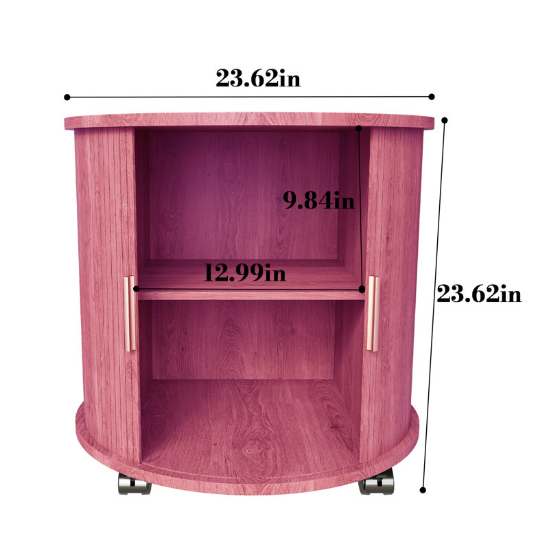 Table de bout avec rangement et station de charge, Pink