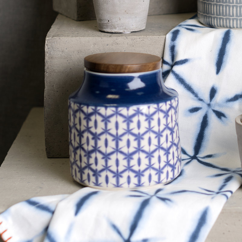 Mikasa Drift Storage Jar Blue