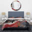 Ensemble de housse de couette en microfibre / polyester Red and Black Marble Whispers III-1491167236
