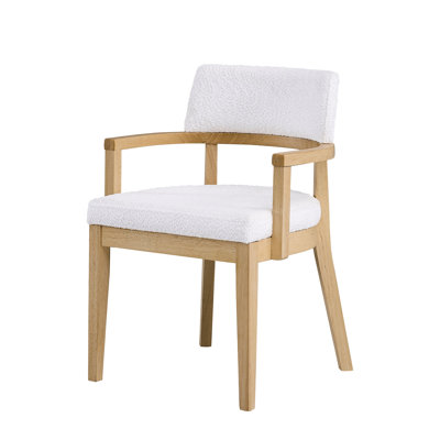Chaise d'appoint Gorge Dossier et siège rembourrés pour un confort extraordinaire. Courbé gracieux. Bois synthétique blanc. Profondeur 22,44 po, largeur 22,35 po, hauteur 31,98 po, poids 34,9 lb.