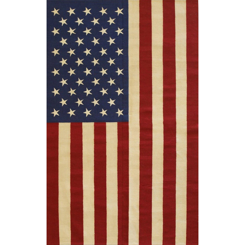 Tapis en laine tissé à plat Maya Dazzling Usa