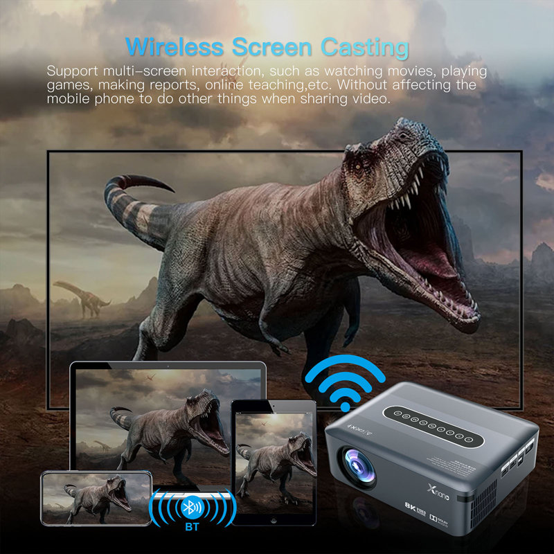 Bruce&Shark Home Theatre Projector 12000 Lumens Portable Projector with Remote Included