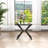 47.24" Modern Rectangular Glass Dining Table with Tempered Glass Top and Metal Legs - Contemporary Minimalist Design, Ideal for Dining Room, Kitchen, or Small Spaces -1557692083-1557692095