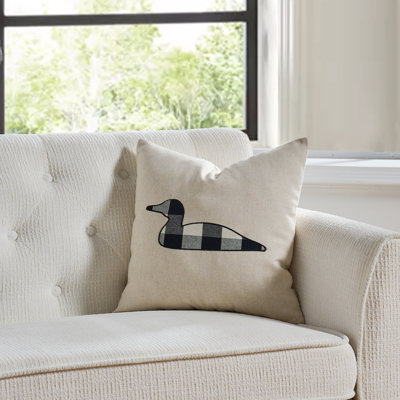 Nakye Patchwork Linen Throw Pillow