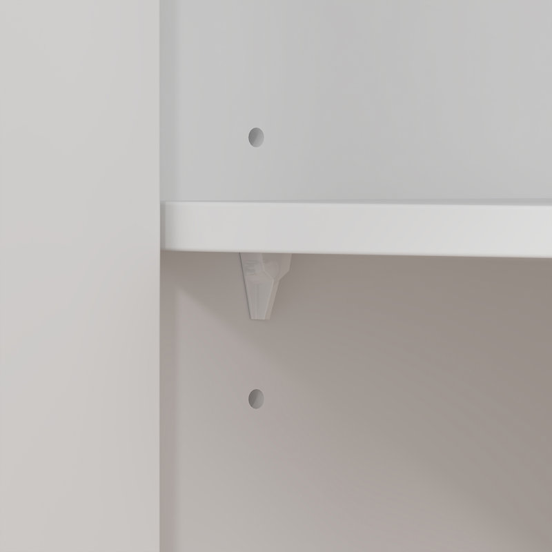 Armoire de rangement style campagne moderne avec tablettes réglables H 79 po x l 67 po
