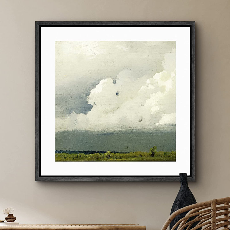 Peinture sur toile, cadre flottant, Noir, H 16 po x l 16 po x P 1,5 po