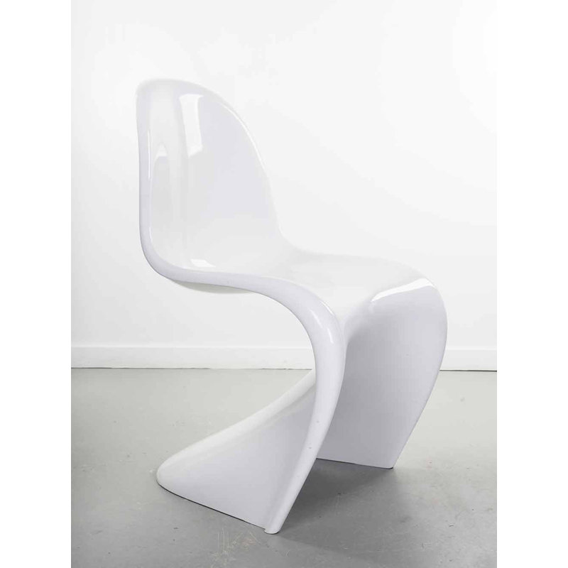 Chaise d'appoint Duquin Shinny, Blanc / Blanc