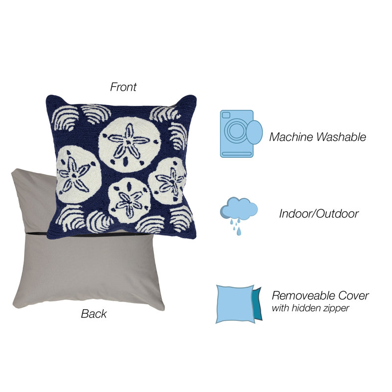 Outdoor Throw Pillow, Navy