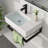 GhomeG 23"L x 16"W White Rectangular Ceramic Bathroom Wall-mount Sink with Steel Base