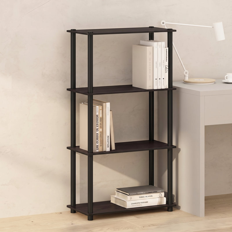 Étagère à livres en plastique H 29,5 "x l 23,6" Creekside, (4 tablettes) H 43,3 po x l 23,6 po x P 11,6 po, Espresso