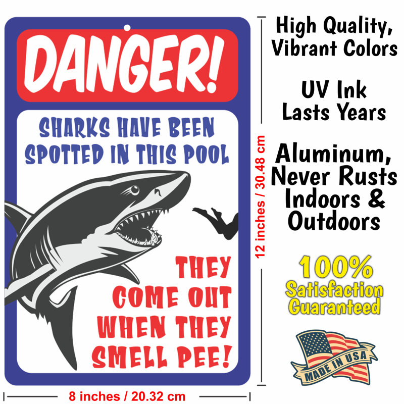Funny Pool Area Sign