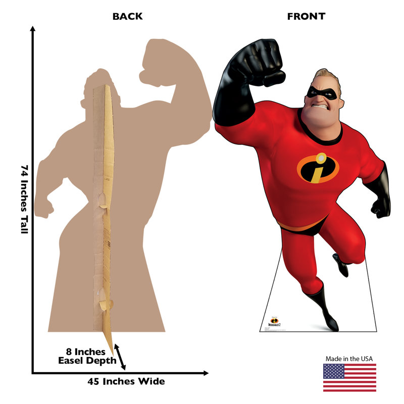 Mr. Incredible Life-Size Red and Black Cardboard Cutout