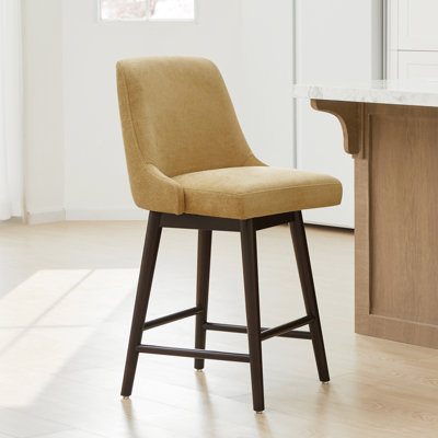 Luong Swivel Upholstered Velvet Counter Stool