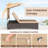 Outdoor Daybed with Adjustable Backrests 2-Person PE Rattan Patio Bed with Canopy