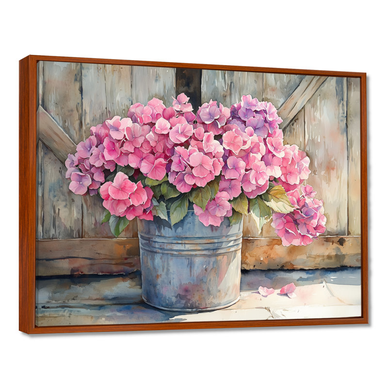 Distin - Floral Wall Art, Brun, H 12 po x l 20 po, Impression encadrée flottante