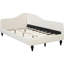 Lit de jour simple moderne beige avec pieds en bois massif et support en L-1063287188