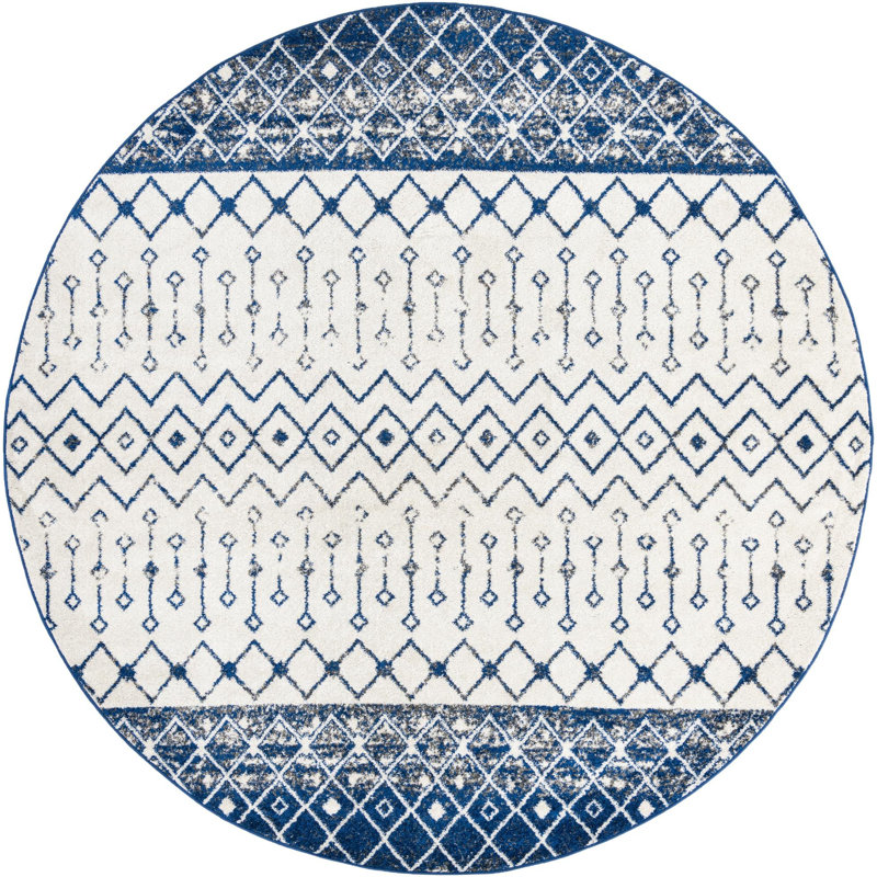 Bradley-Joe Abstract Indoor Rug, Round 10'