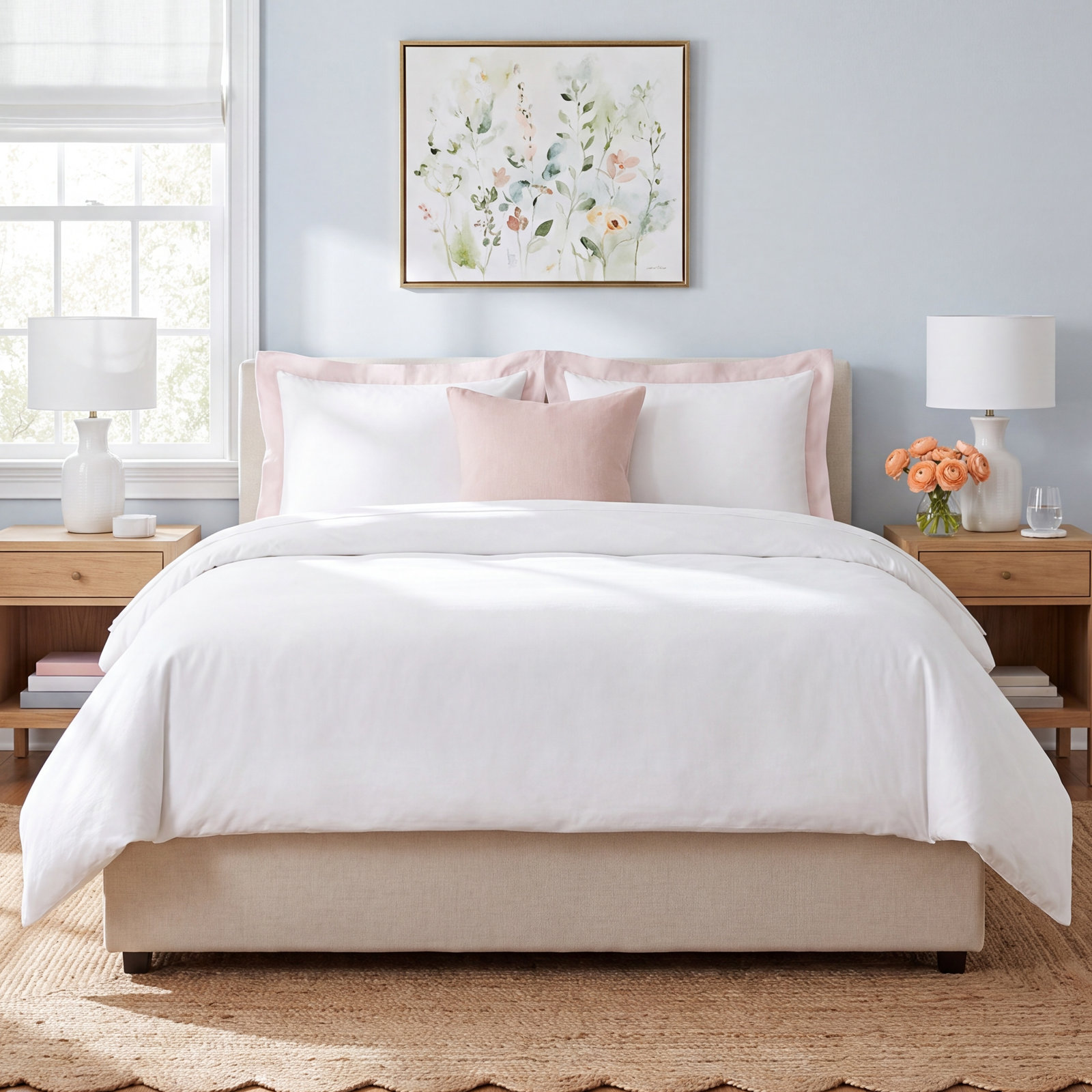 Mandalay Cuff Shams, Blush, King