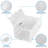 Mount-It! Folding Plastic Storage Crate, Collapsible Utility Distribution Container With Attached Lid, 65L Litre Capacity, Clear (Set Of 3)