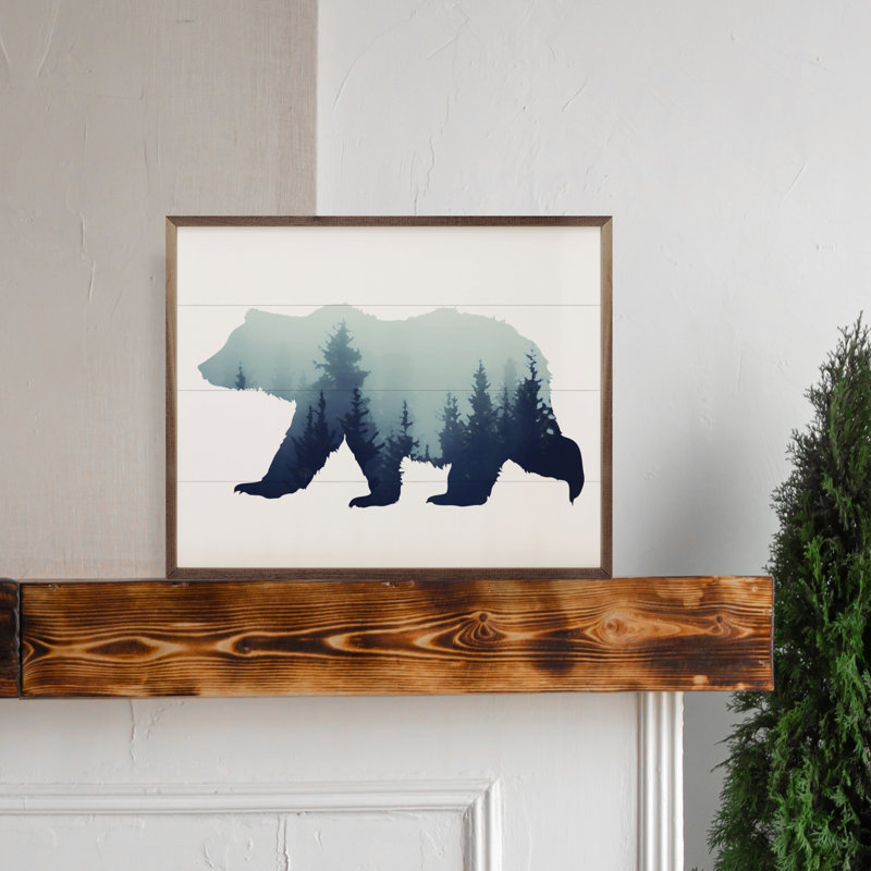 Silhouette d'ours, H 8 po x l 10 po
