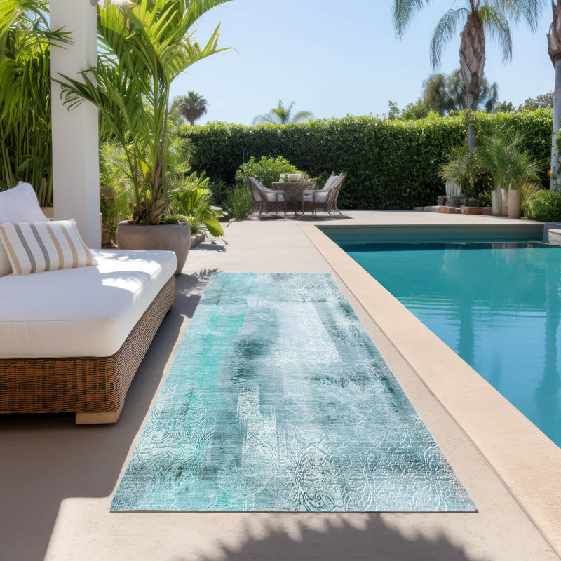 Altair Washable Abstract Indoor / Outdoor Rug, Runner 2'3" x 7'6"