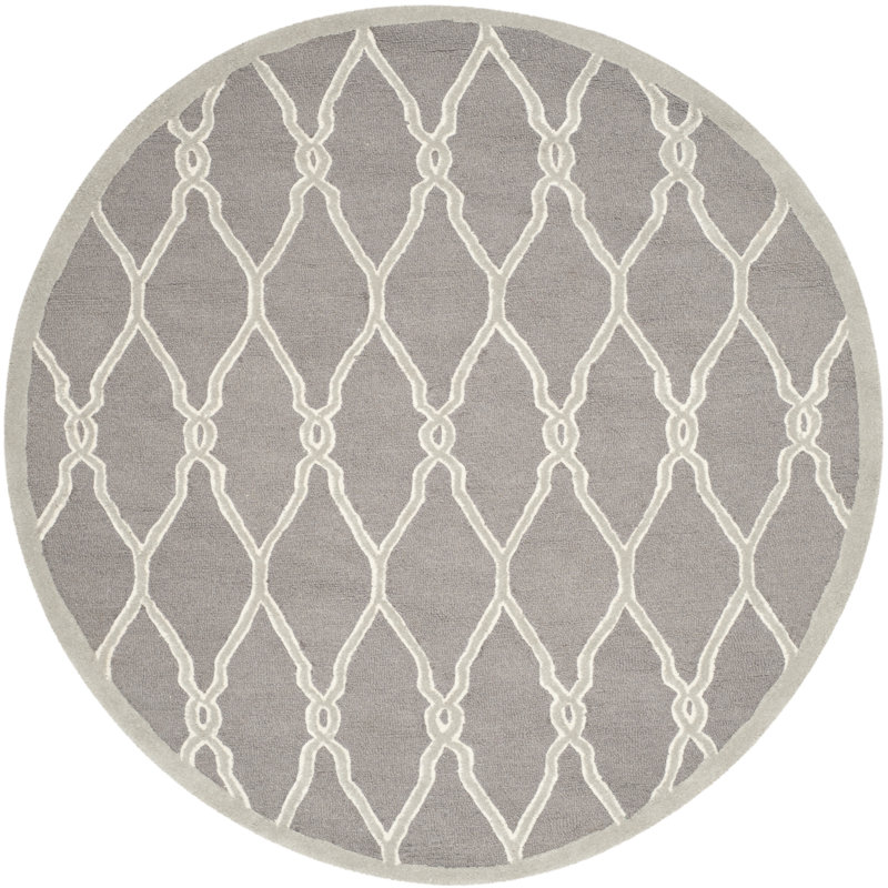 Tapis en laine touffeté à la main Cannen, Rond 8 pi