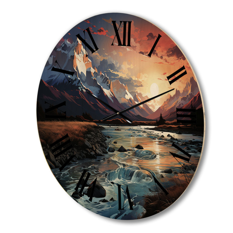Horloge murale en bois massif Napeague, Grand