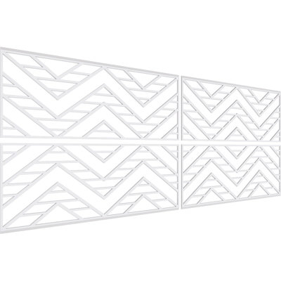 36.25'' H x 94.5'' W x 0.38'' D Expanded Cellular PVC Wainscot Paneling