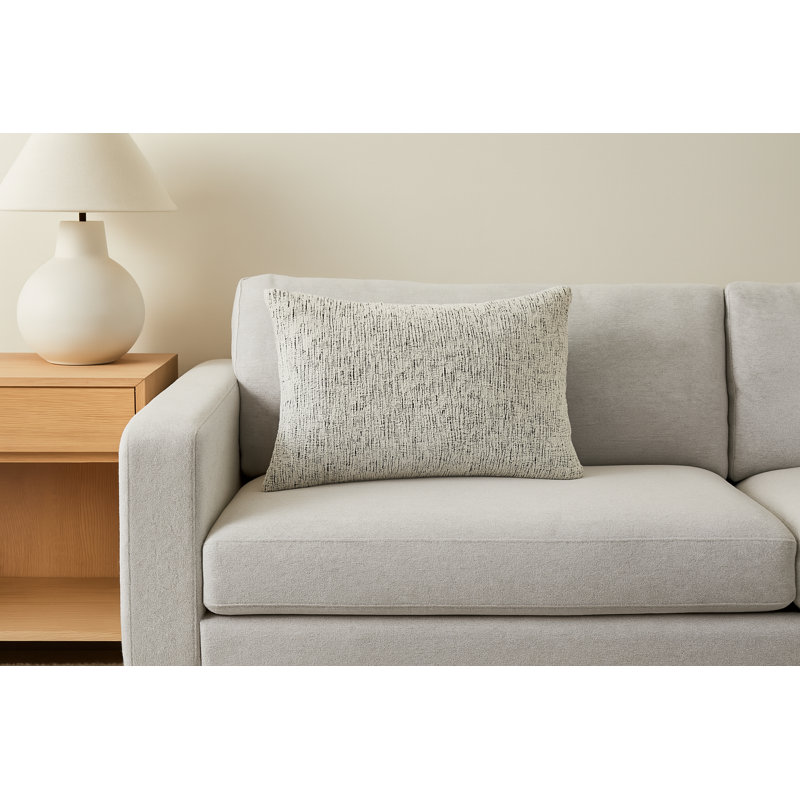 Coussin Modern, Blanc/Noir, Rectangle H 12 po x l 20 po