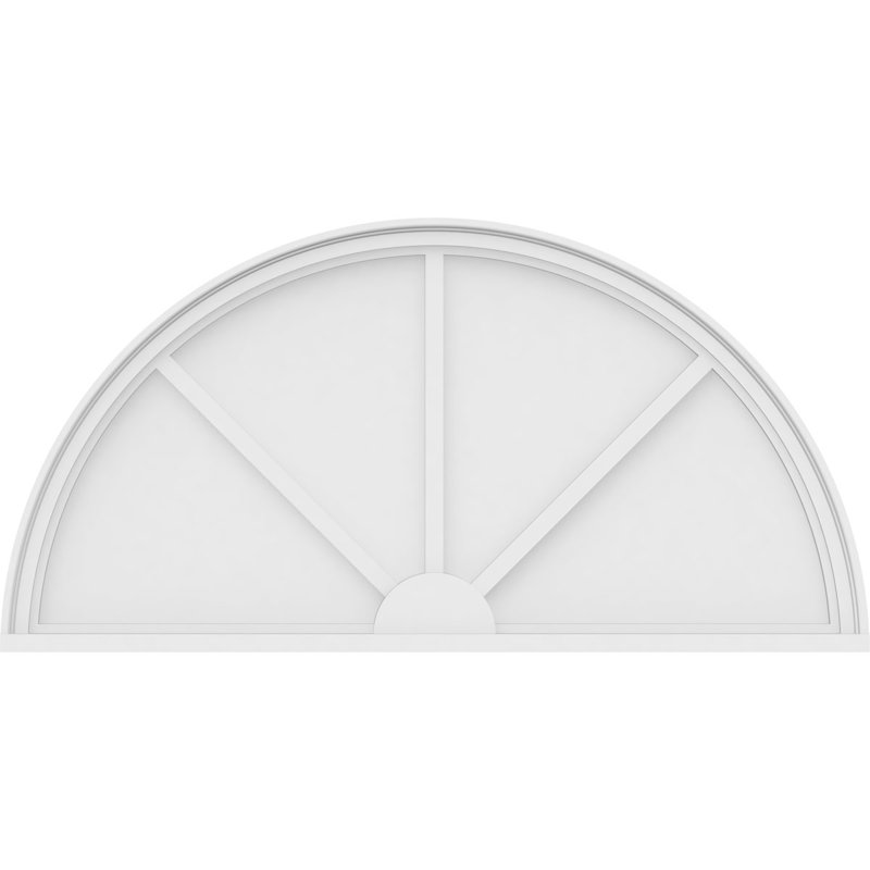 Demi-cercle à 3 branches en PVC de qualité architecturale, H 24 po x l 48 po x P 2 po