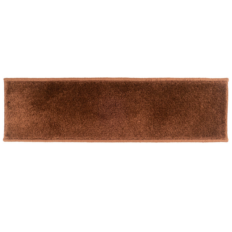 Tapis d'escalier taille personnalisée couleur cuivre brun clair 31 pouces de largeur fait à la main