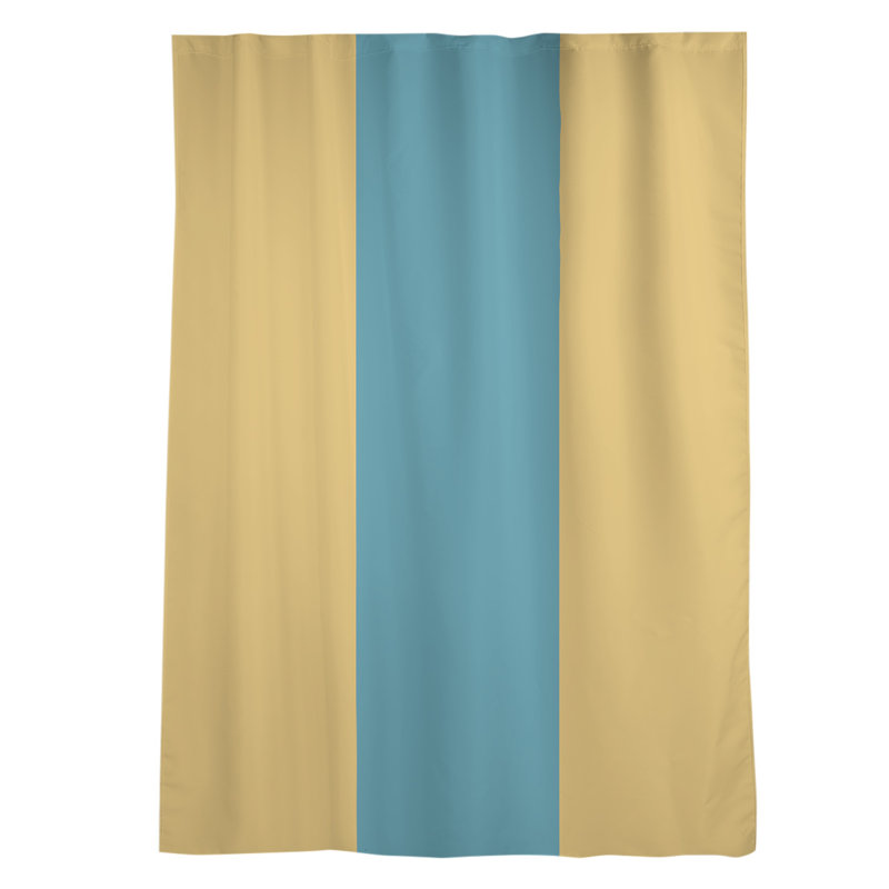Panneau de rideau simple diaphane avec passe-tringle Stripes, Jacksonville Throwback Football or / turquoise