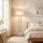 68“ Brushed Nickel Traditional Column Floor Lamp