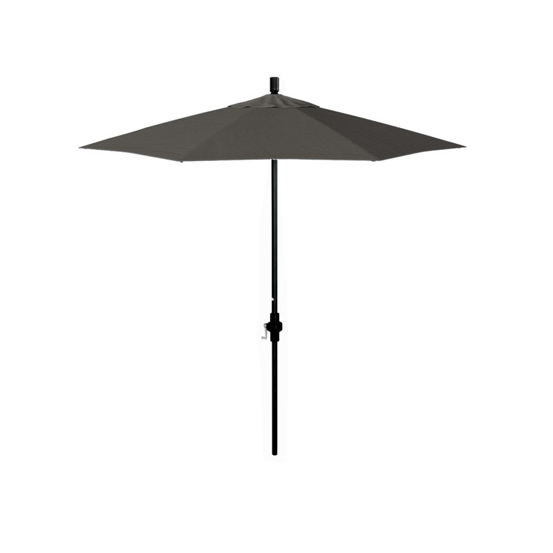 Parasol de marché 90 po Sunbrella, Toile gris anthracite Sunbrella®, Matted Black