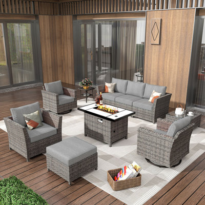 Cassville 6 - Person Patio Conversation Set with Cushions
