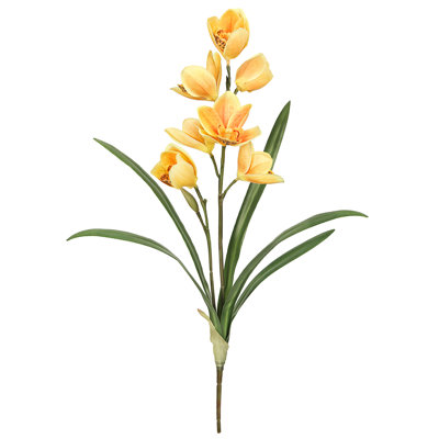 Artificial Cymbidium Orchid Plant Flower Stem Spray