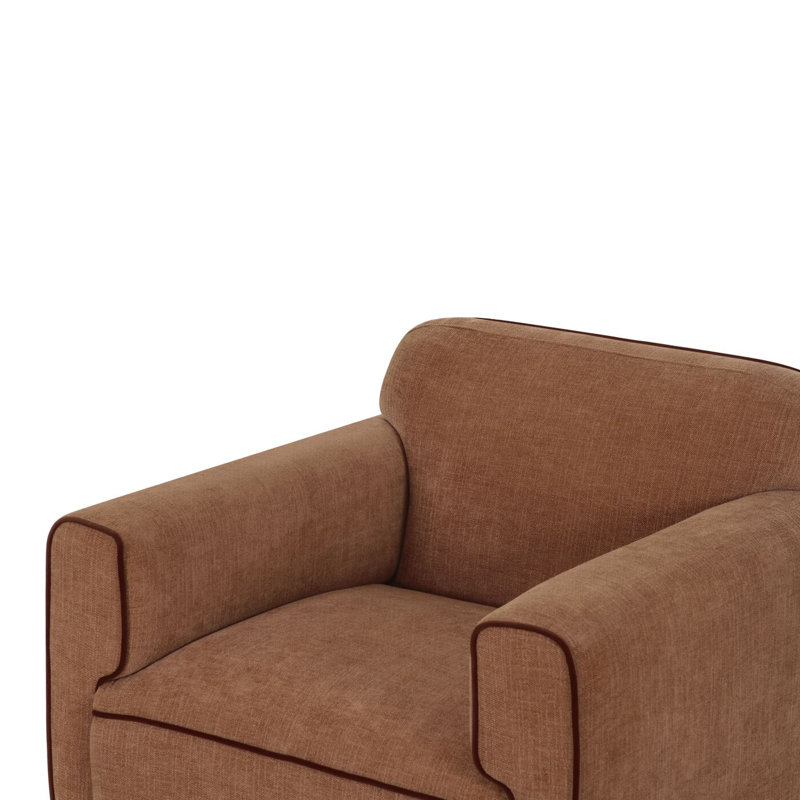 Leo Armchair, Solid Color, Brown