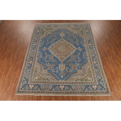 Blue Handmade Traditional Area Rug 10x13