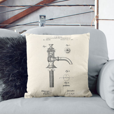 Water Faucet Tap Patent Scatter Cushion