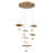 Lagatto 6 light Chandelier in Bronze