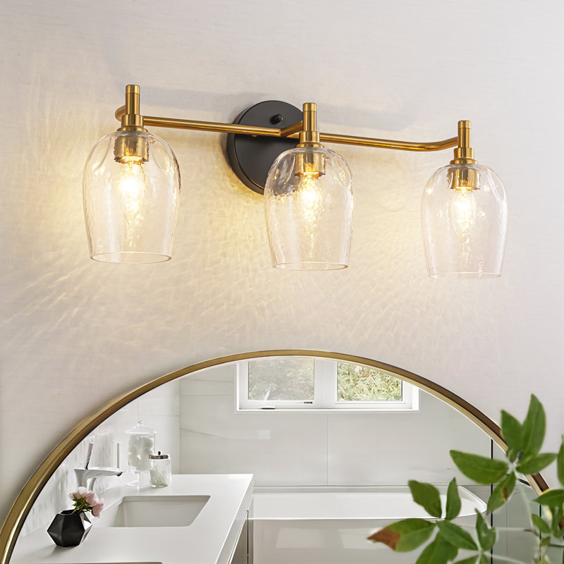 Albern 3 - Light Dimmable Glass Vanity Light for Bathroom