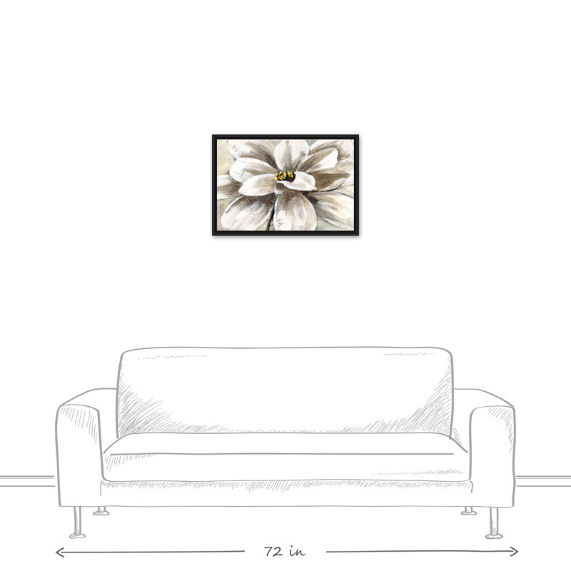 Magnolia blanc, H 17,75 po x l 25,75 po x P 1,75 po