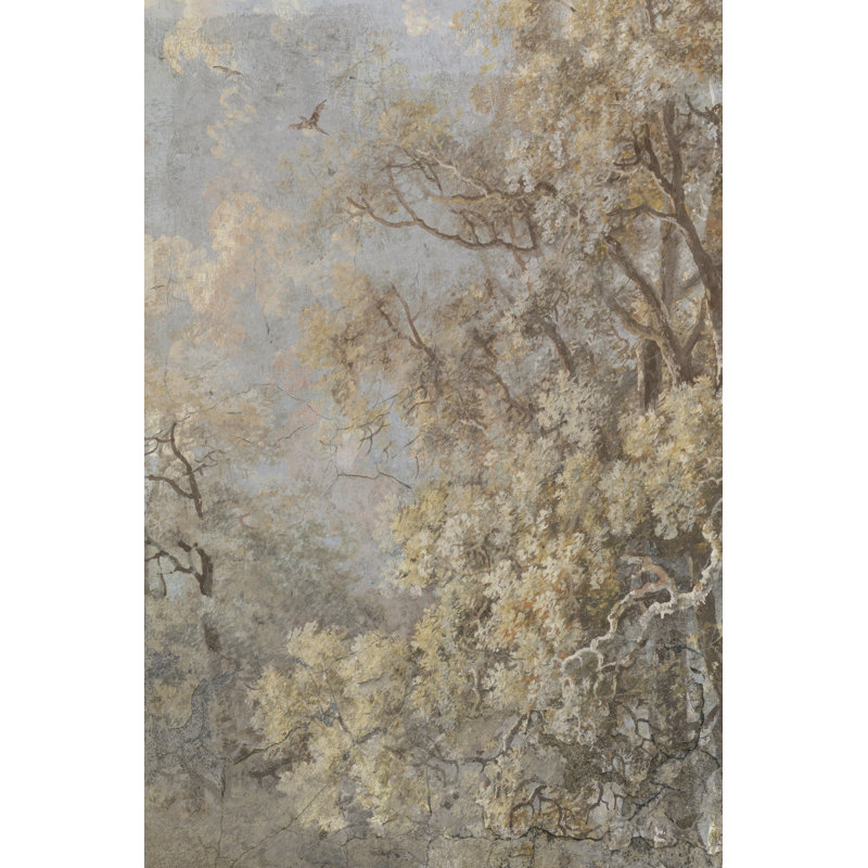 Forest Fresco II by Victoria Barnes - Painting Print, 30cm H x 20cm W, Black Floater Framed